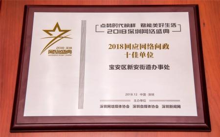 厉害了大新安！深圳网络盛典新安捧回两座大奖